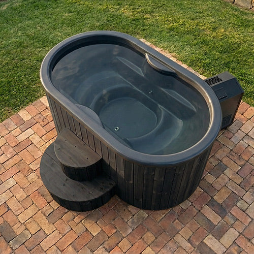 SaunaLife S2 Cold Plunge & Hot Soak Immersion Tub in Thermo-Pine